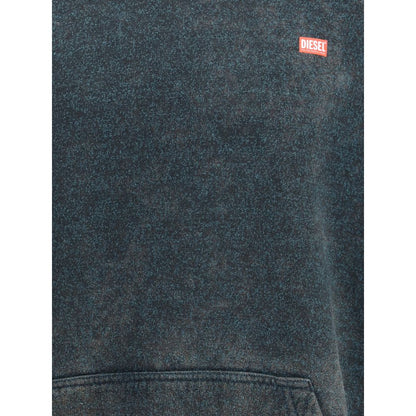 Diesel S-Kai Black Polyester Hoodie