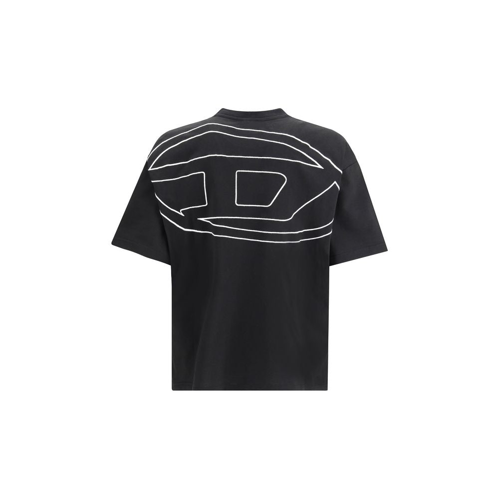 Diesel T-Boggy-Megoval-D Black Cotton T-Shirt