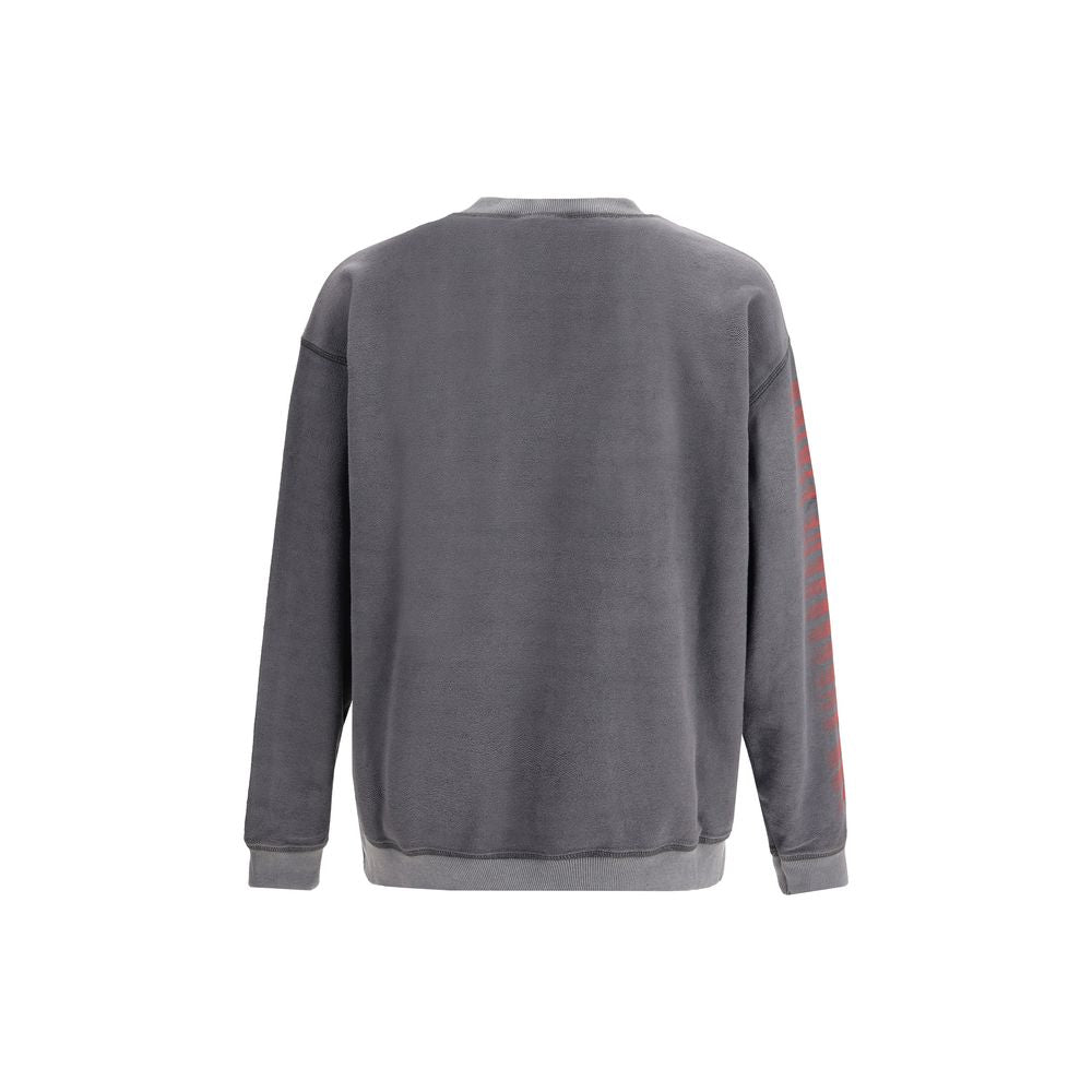 Diesel Gray Cotton Sweatshirt – Vintage-Inspired Statement Piece