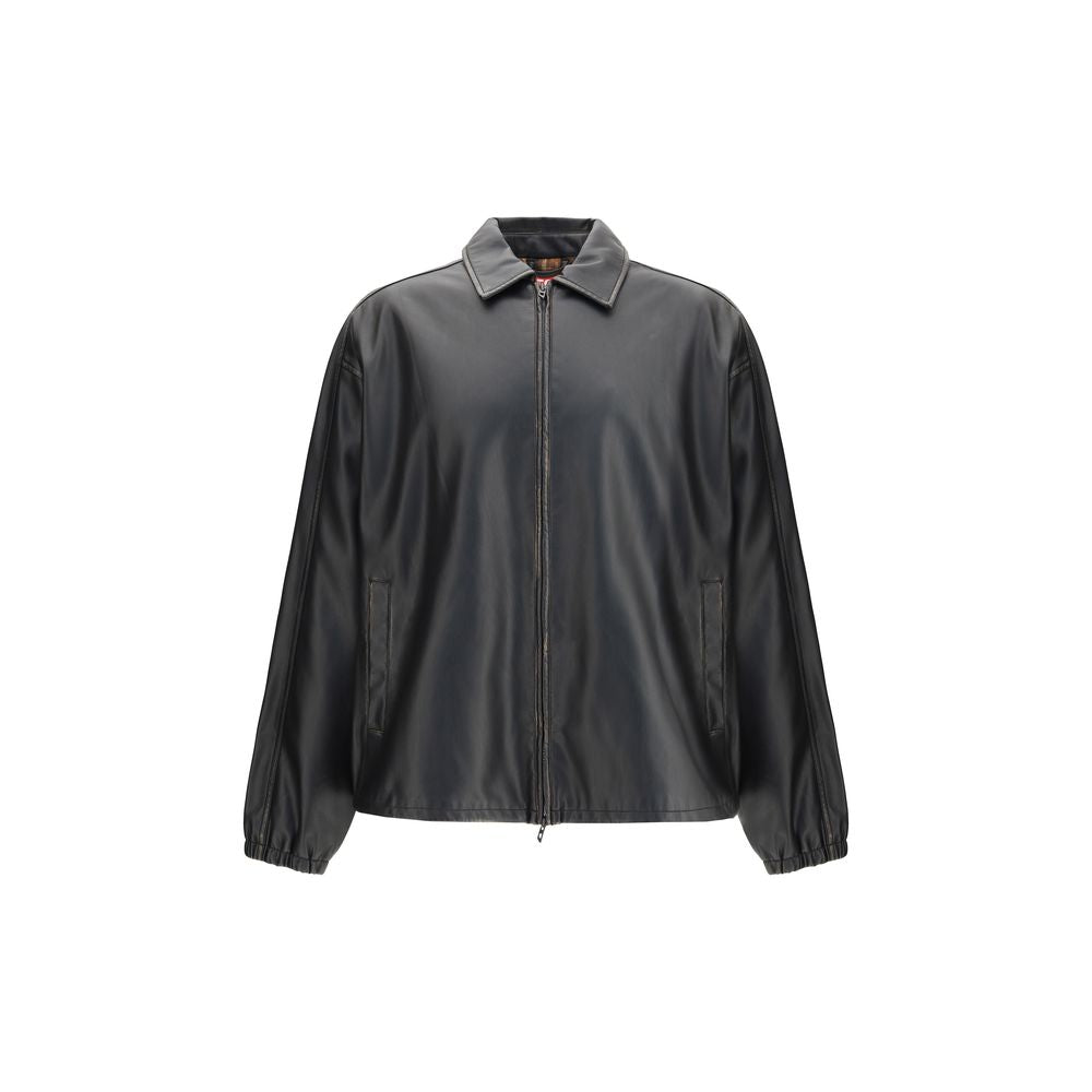 Diesel J-Ake Black Polyester Biker Jacket