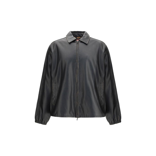 Diesel J-Ake Black Polyester Biker Jacket