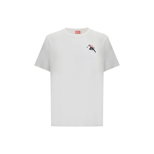 Diesel T-Adjust-T3 White Cotton T-Shirt