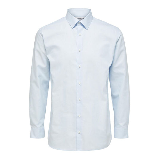 Selected Blue Cotton Dress Shirt for Men