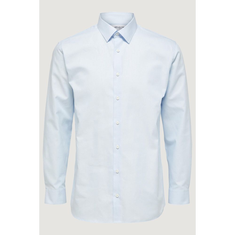 Selected Blue Cotton Dress Shirt for Men