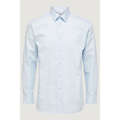 Selected Blue Cotton Dress Shirt for Men