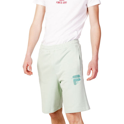 Fila Green Cotton Bermuda Shorts - Comfortable and Stylish Oversized Sweat Shorts for Men