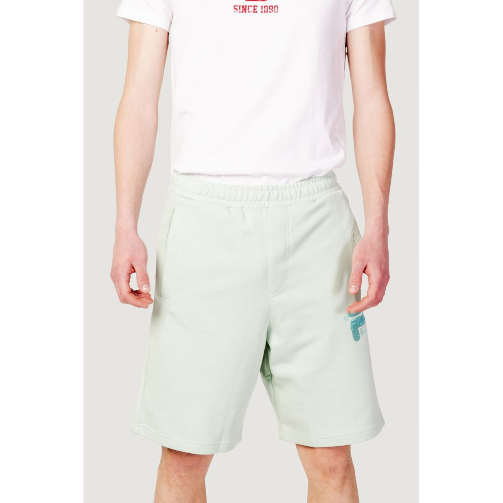Fila Green Cotton Bermuda Shorts - Comfortable and Stylish Oversized Sweat Shorts for Men