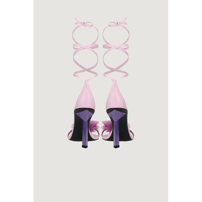 Aniye By Marlowe Purple Leather High Heel Pumps