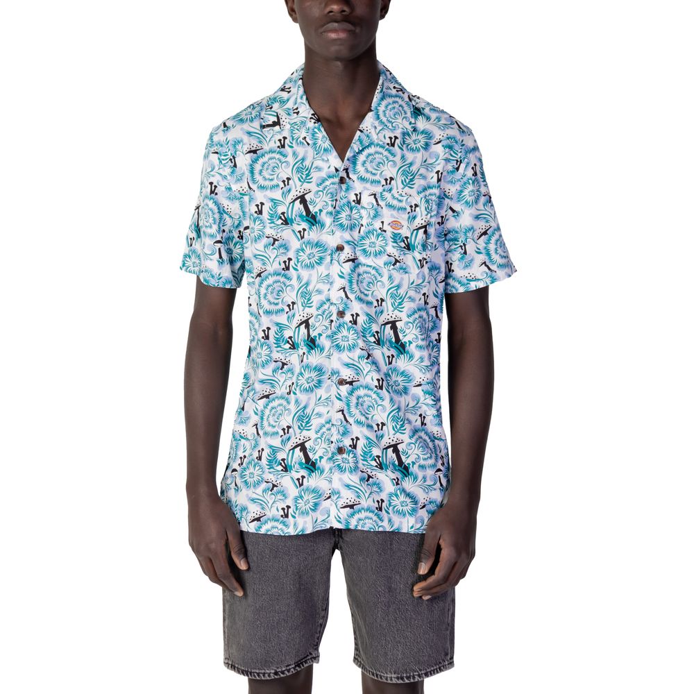 Dickies Blue Cotton Shortsleeve Shirt - ROSEBURG SS CL FLORAL