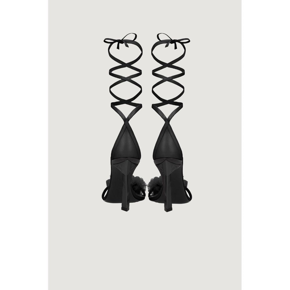 Aniye By Marlowe Black Leather High Heel Pumps