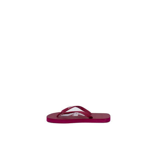 Emporio Armani Underwear Red Rubber Flip-Flop Sandals for Women