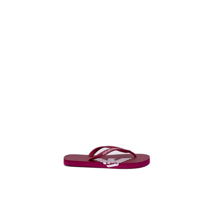 Emporio Armani Underwear Red Rubber Flip-Flop Sandals for Women