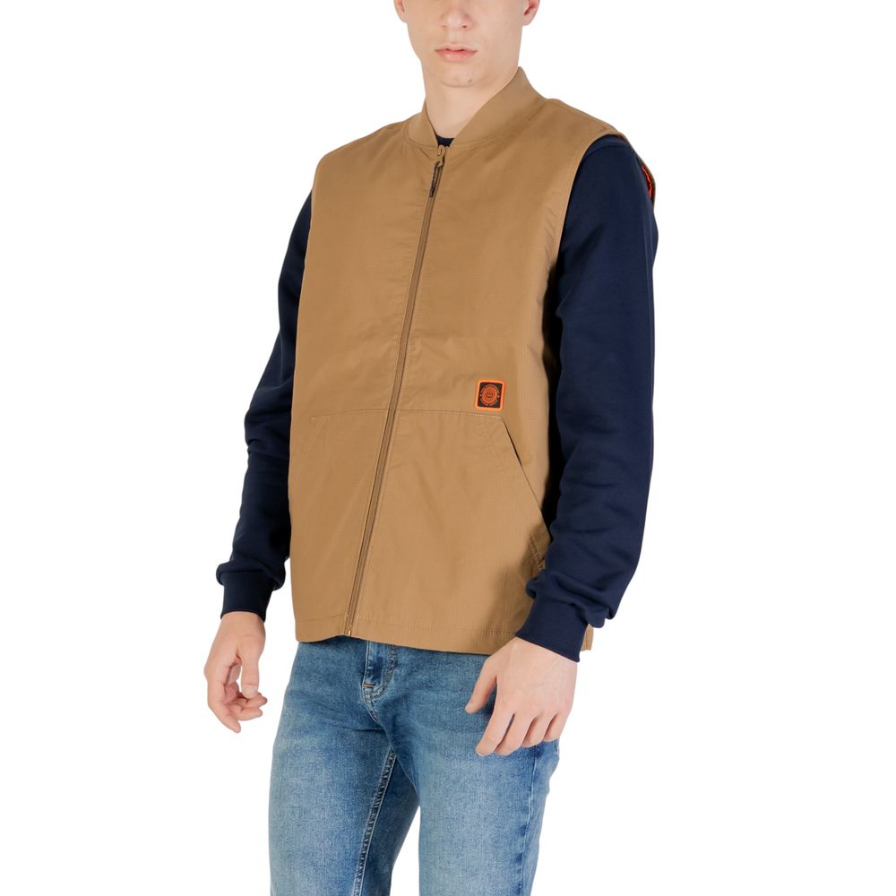 Vans Beige Cotton Sleeveless Jacket