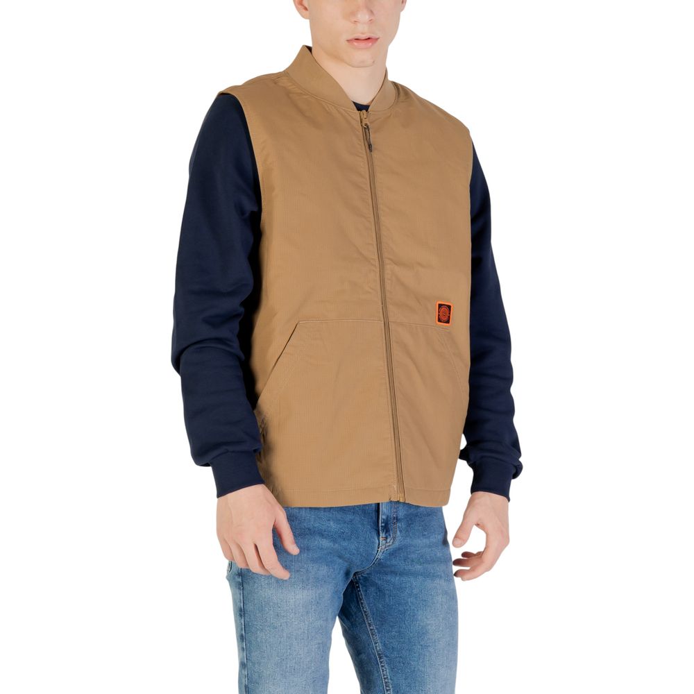 Vans Beige Cotton Sleeveless Jacket