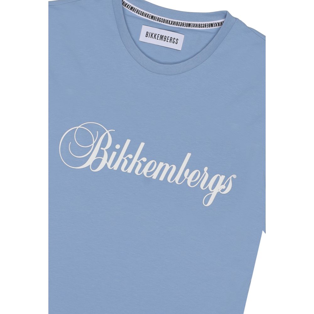 Bikkembergs Blue Cotton T-Shirt for Men