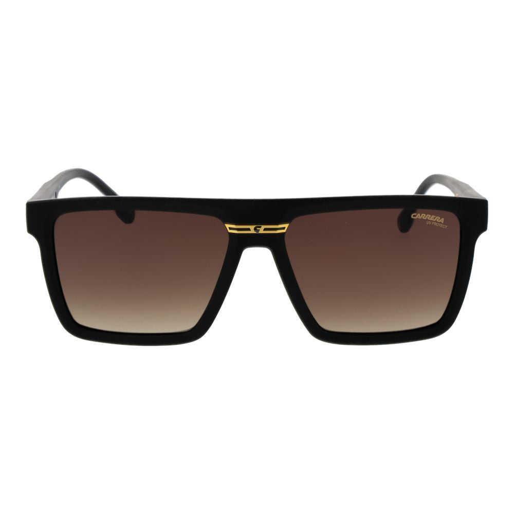 Carrera Men’s Sunglasses – Black Square Frame, Brown Gradient Lenses