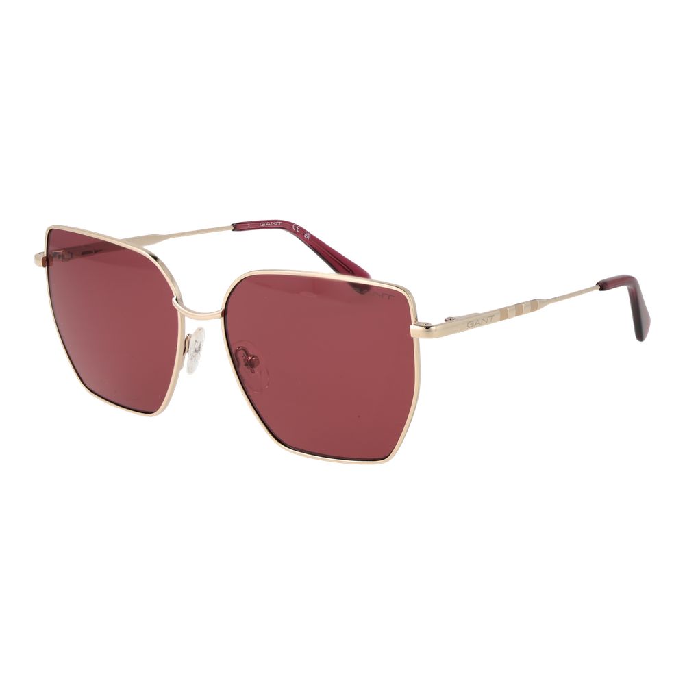 Gant Women’s Sunglasses – Gold Square Frame, Pink Lenses