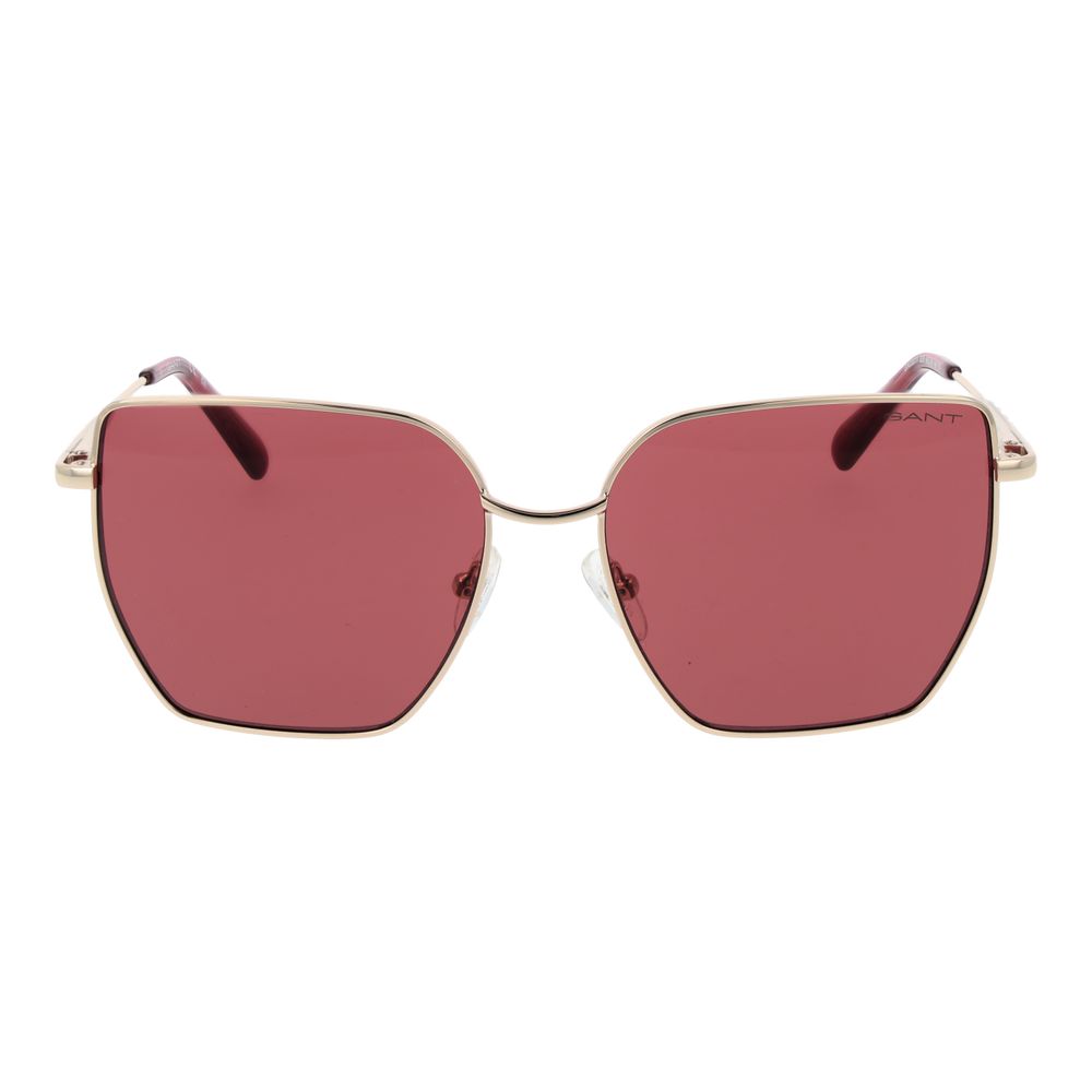 Gant Women’s Sunglasses – Gold Square Frame, Pink Lenses
