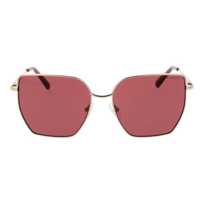 Gant Women’s Sunglasses – Gold Square Frame, Pink Lenses