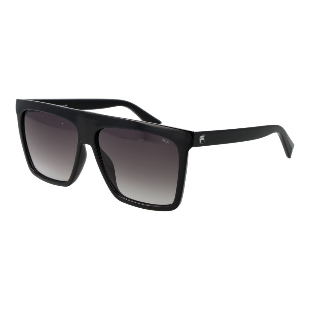Fila Men’s Sunglasses – Black Square Frame, Grey Gradient Lenses