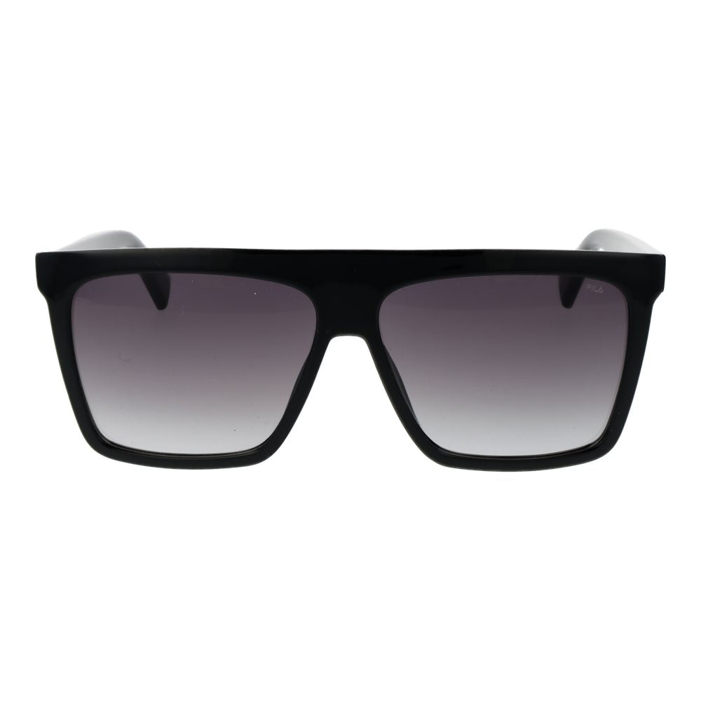 Fila Men’s Sunglasses – Black Square Frame, Grey Gradient Lenses
