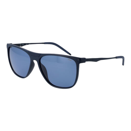 Fila Men's Sunglasses – Blue Full-Rim Frame, Polarized Lenses
