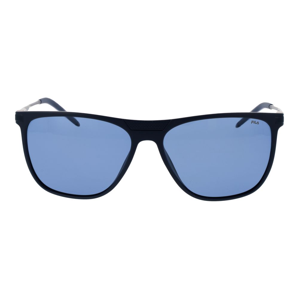 Fila Men's Sunglasses – Blue Full-Rim Frame, Polarized Lenses