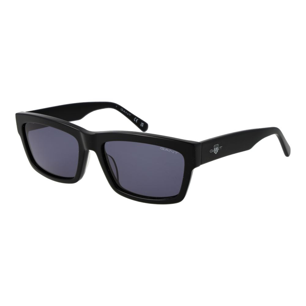Gant Men’s Sunglasses – Black Rectangle Frame, Grey Lenses