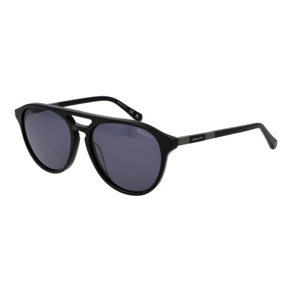 Gant Men’s Sunglasses – Black Aviator Frame, Grey Lenses