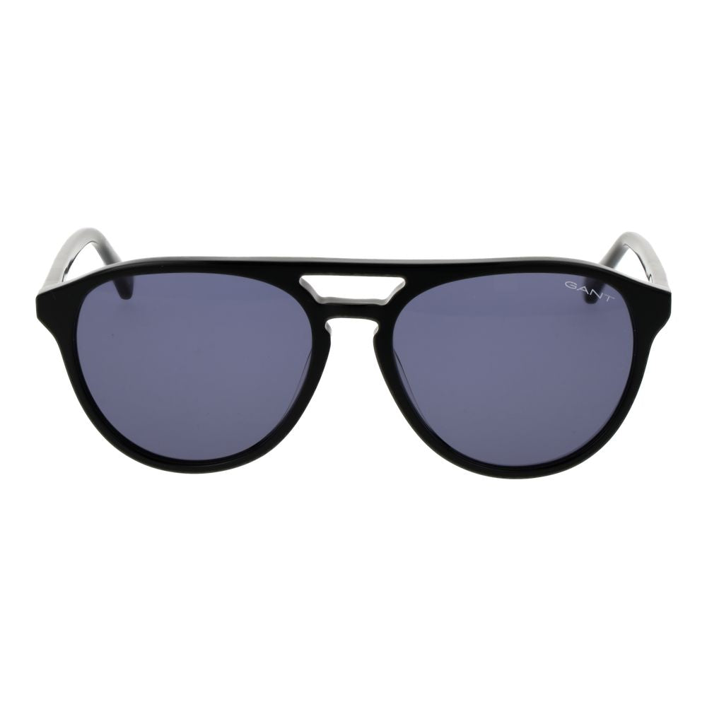 Gant Men’s Sunglasses – Black Aviator Frame, Grey Lenses
