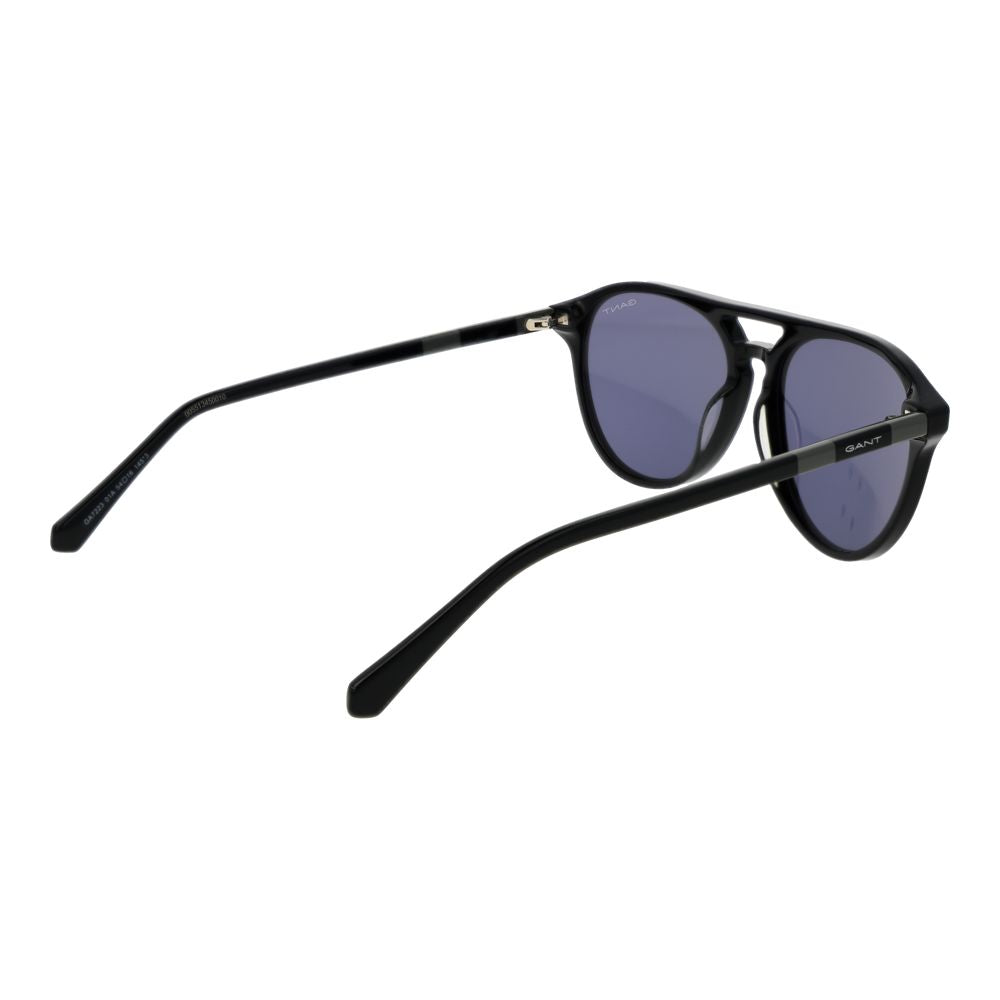 Gant Men’s Sunglasses – Black Aviator Frame, Grey Lenses