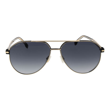 Hugo Boss Gold Acetate & Metal Sunglasses – Aviator Style with Grey Gradient Lenses