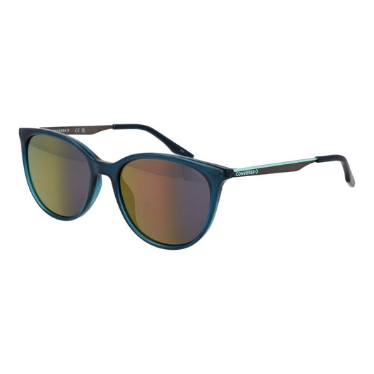 Converse Women’s Sunglasses – Turquoise Cat Eye Frame, Grey Mirrored Lenses