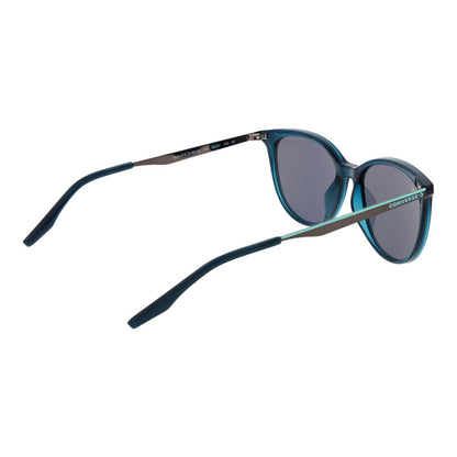 Converse Women’s Sunglasses – Turquoise Cat Eye Frame, Grey Mirrored Lenses