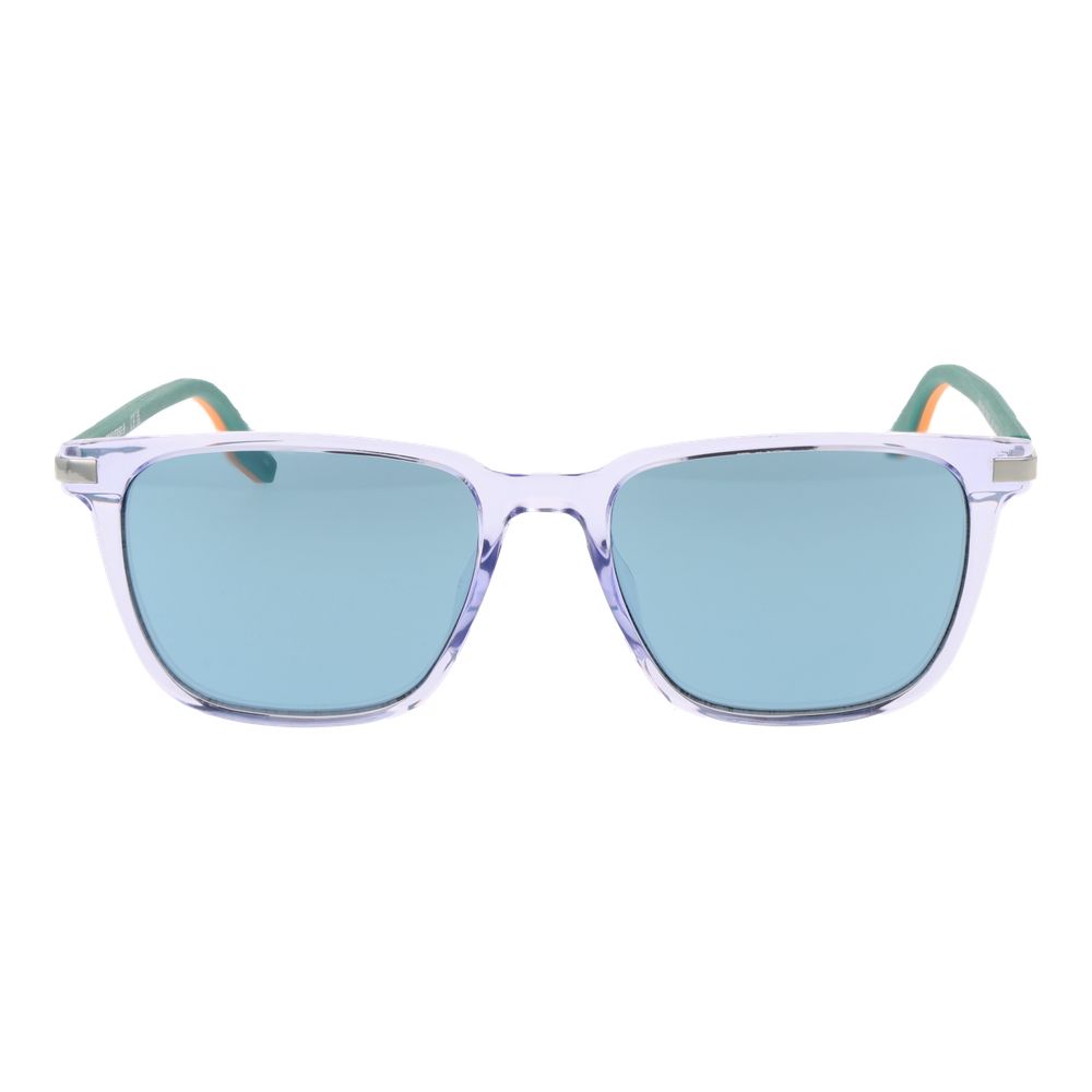 Converse Unisex Sunglasses – Blue Rubber Square Frame, Mirrored Lenses
