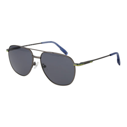 Hackett Men’s Sunglasses – Grey Metal Aviator Frame, Grey Lenses