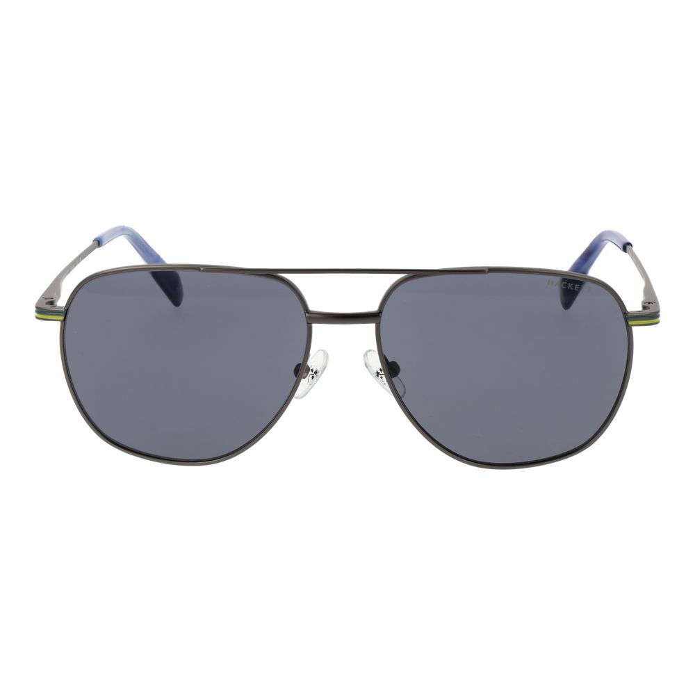 Hackett Men’s Sunglasses – Grey Metal Aviator Frame, Grey Lenses