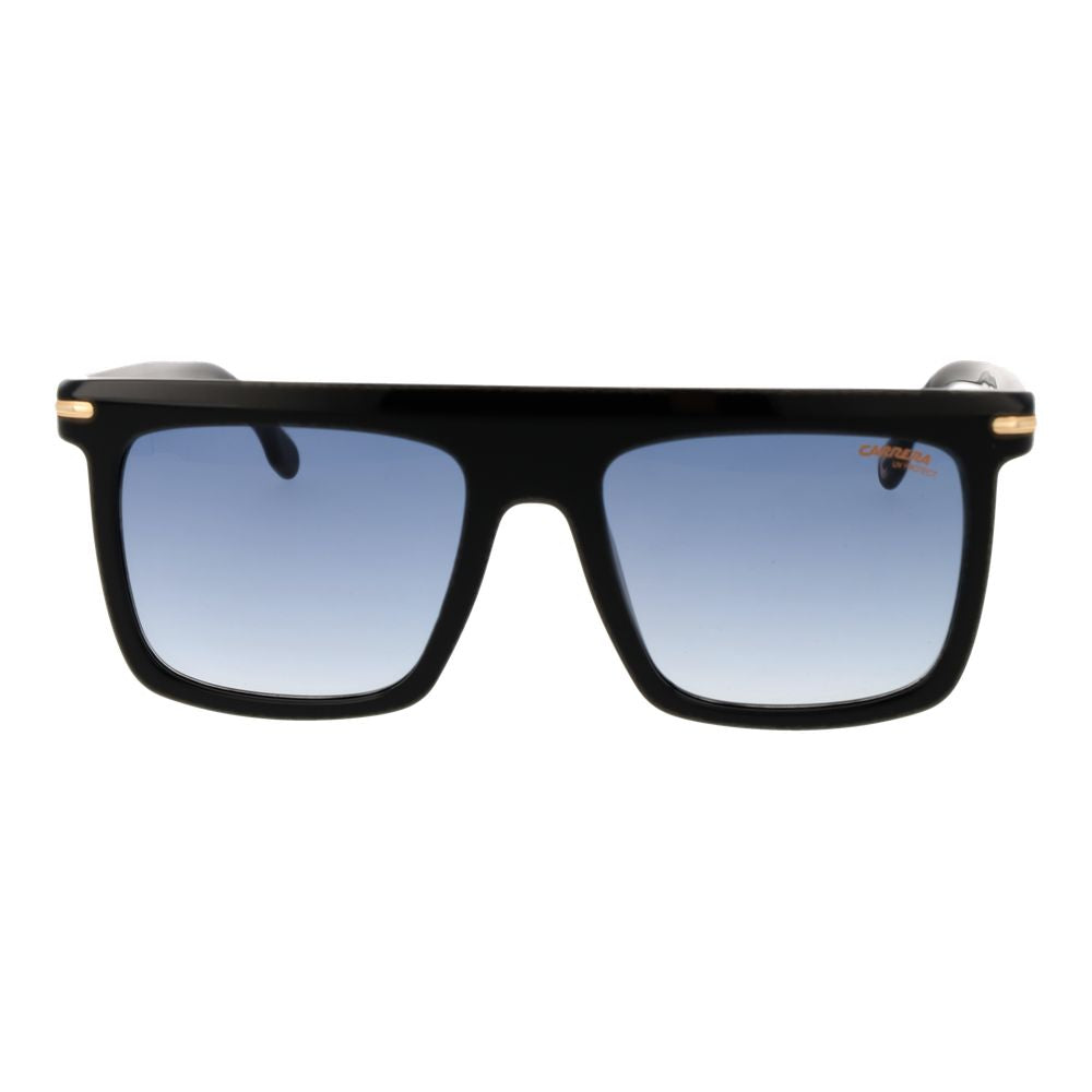 Carrera Black Acetate Sunglasses – Stylish Rectangle Frame with Blue Gradient Lenses
