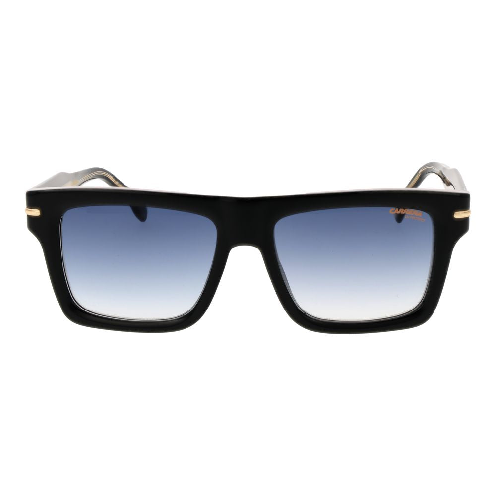 Carrera Unisex Sunglasses – Black Square Frame, Blue Gradient Lenses