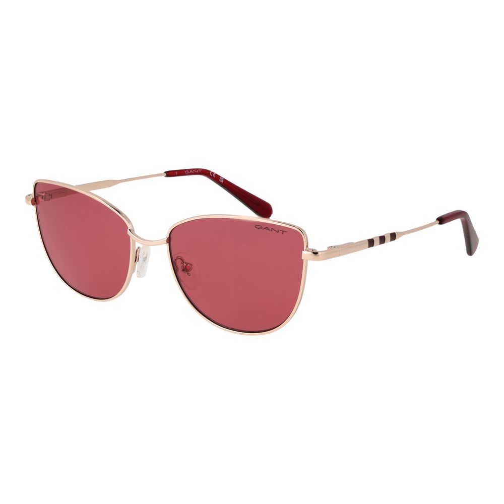 Gant Women’s Sunglasses – Rose Gold Cat Eye Frame, Red Lenses