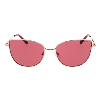 Gant Women’s Sunglasses – Rose Gold Cat Eye Frame, Red Lenses