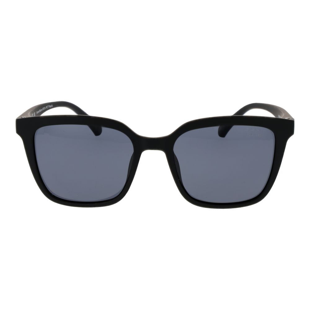 Gant Unisex Sunglasses – Black Square Frame, Grey Polarized Lenses