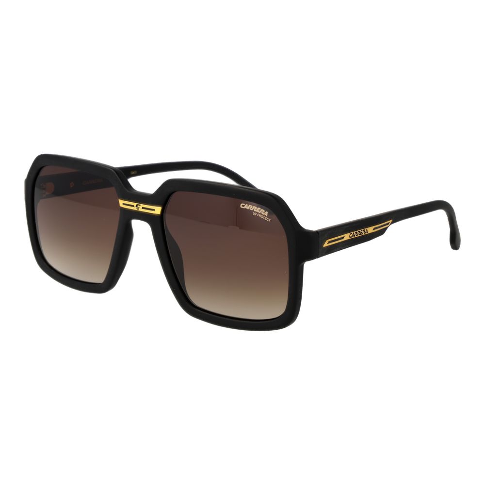 Carrera Men's Sunglasses – Black Square Frame, Brown Gradient Lenses