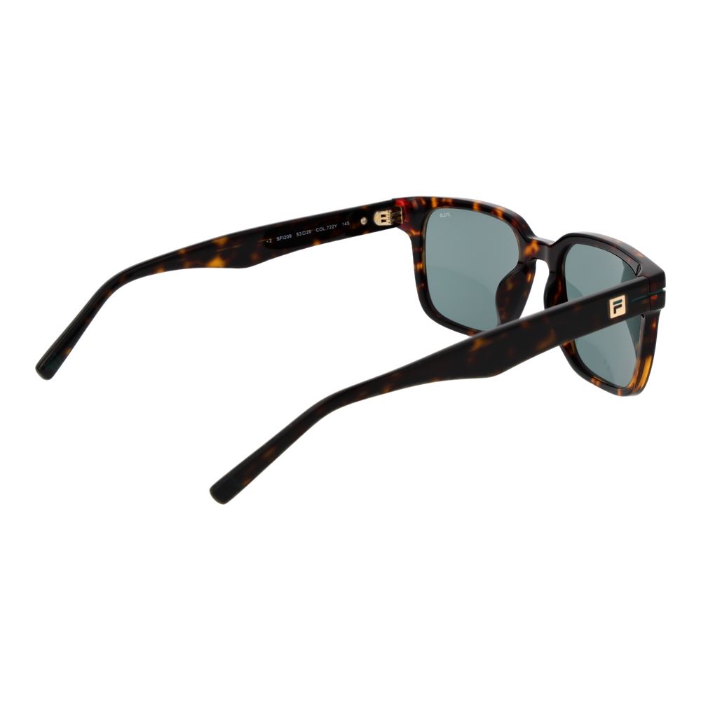 Fila Men’s Sunglasses – Brown Square Frame, Green Lenses