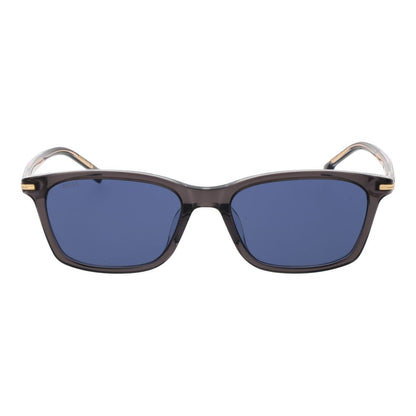 Hugo Boss Men’s Sunglasses – Grey Acetate Frame, Blue Lenses
