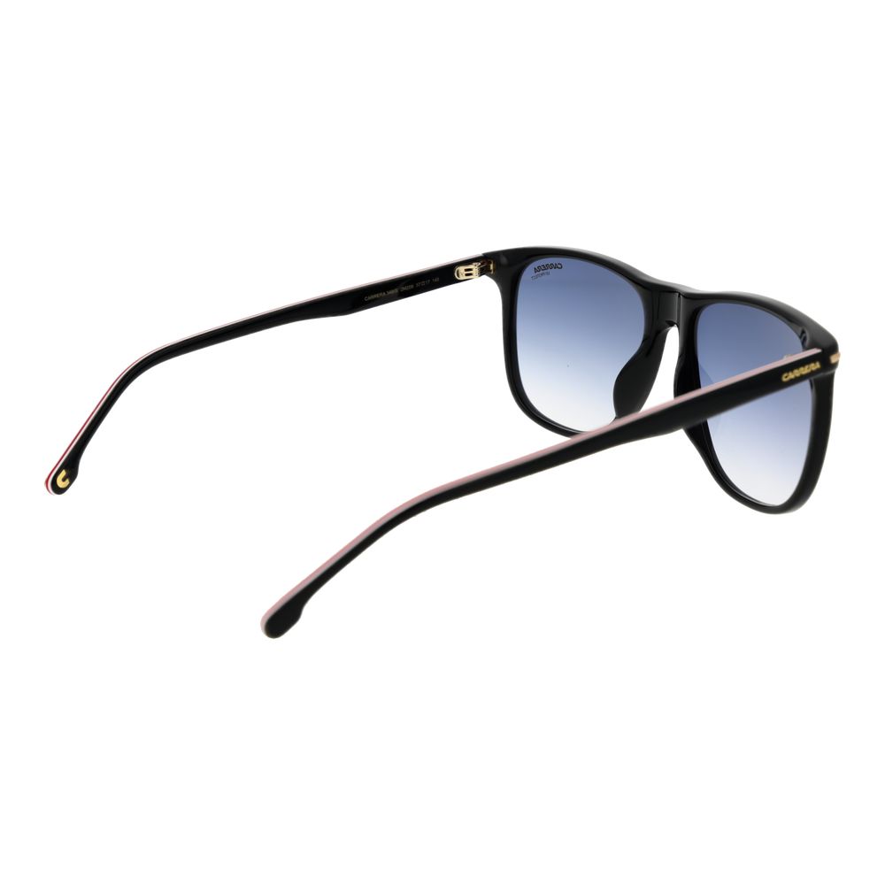 Carrera Black Acetate Sunglasses – Rectangle Frame, Blue Gradient Lenses