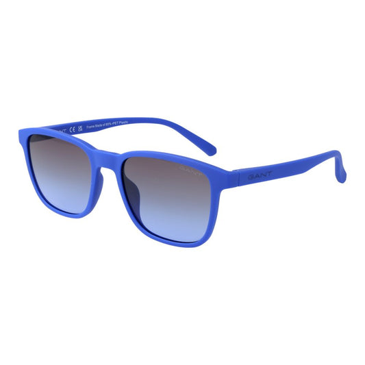 Gant Men’s Sunglasses – Blue Full-Rim Frame, Grey Gradient Lenses