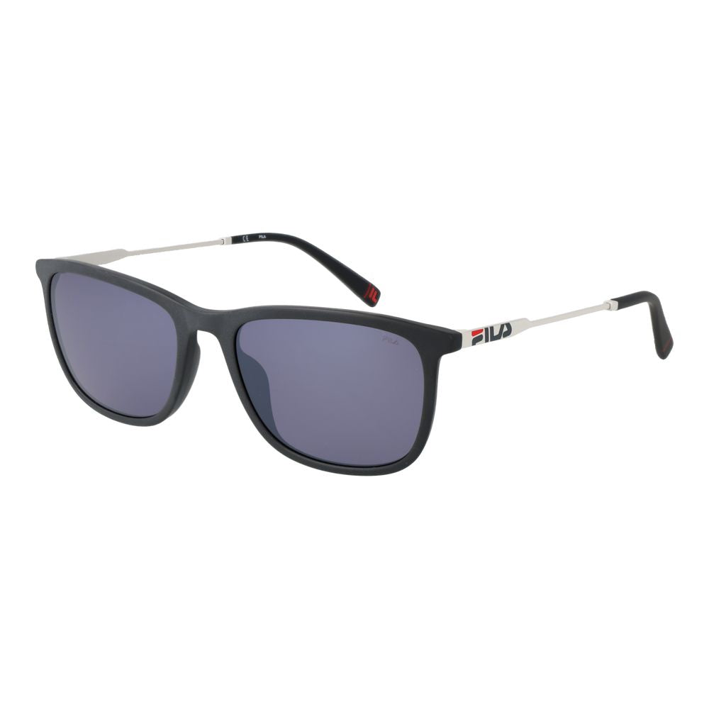 Fila Men’s Sunglasses – Grey Square Frame, Mirrored Lenses