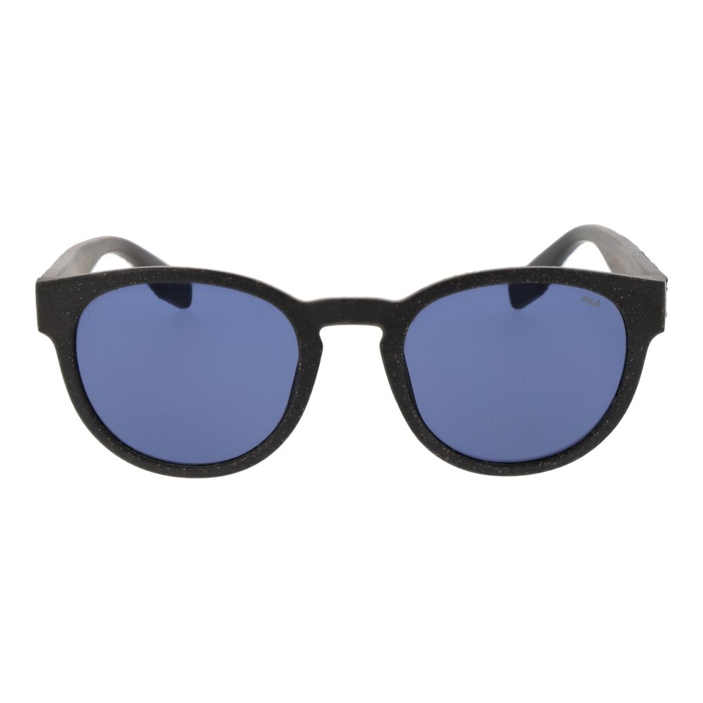 Fila Unisex Sunglasses – Grey Plastic Frame, Blue Lenses