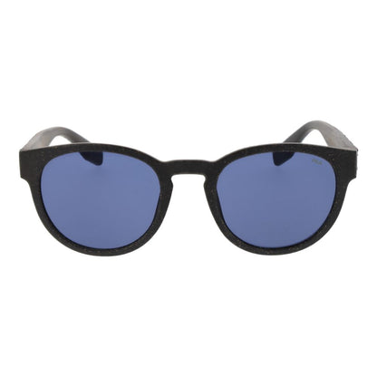 Fila Unisex Sunglasses – Grey Plastic Frame, Blue Lenses